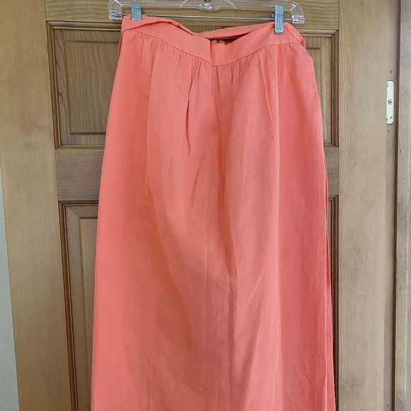 J. Crew Coral Tea-length (Midi) Tie Skirt - Picture 3 of 5